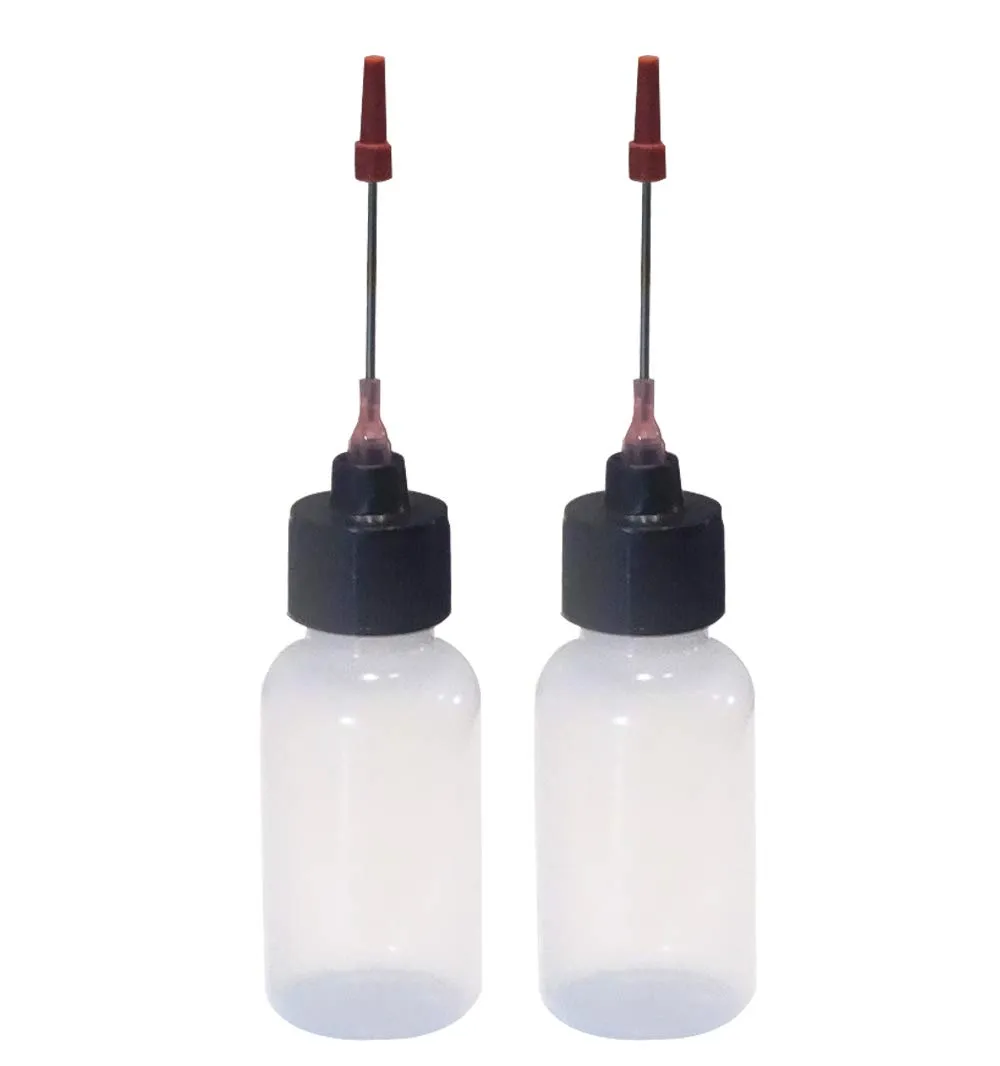 2 Bottles -1 OZ Size Bottles with Stainless Needle tip for All Your Gun Oils