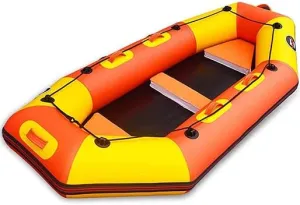 2.4m Professional Rafting Boat, Thickened Raft Boat, Inflatable Fishing Boat, Hard Bottom Rubber Boat, Assault Boat Rafting Boat, Outdoor Leisure Fishing Boat Marine Adv