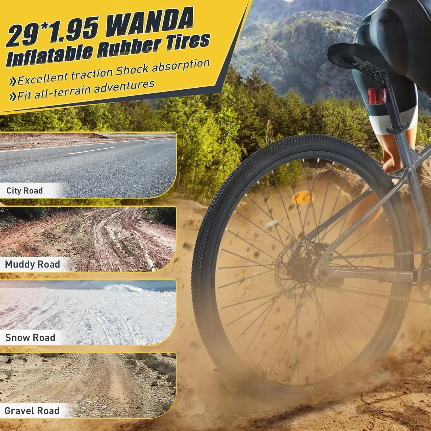 27.5/29 Inch Mountain Bike, Single Speed/ 8 Speeds MTB, Steel Frame, Front Suspension Fork, Disc Brake Bicycle for Women Men Adult,Multi Color
