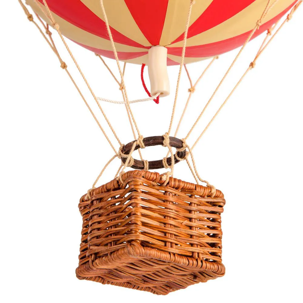 Authentic Models Travels Light, Red Double - Hot Air Balloon Hanging Decor - 30cm