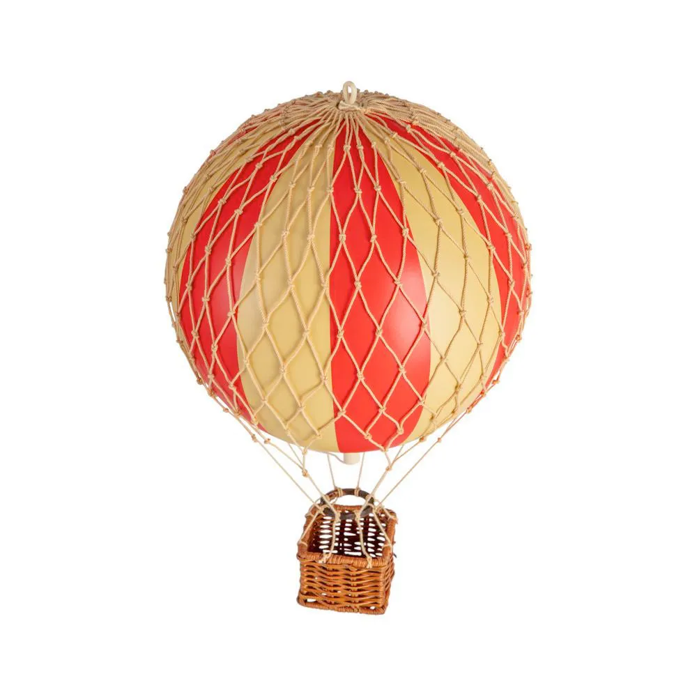 Authentic Models Travels Light, Red Double - Hot Air Balloon Hanging Decor - 30cm