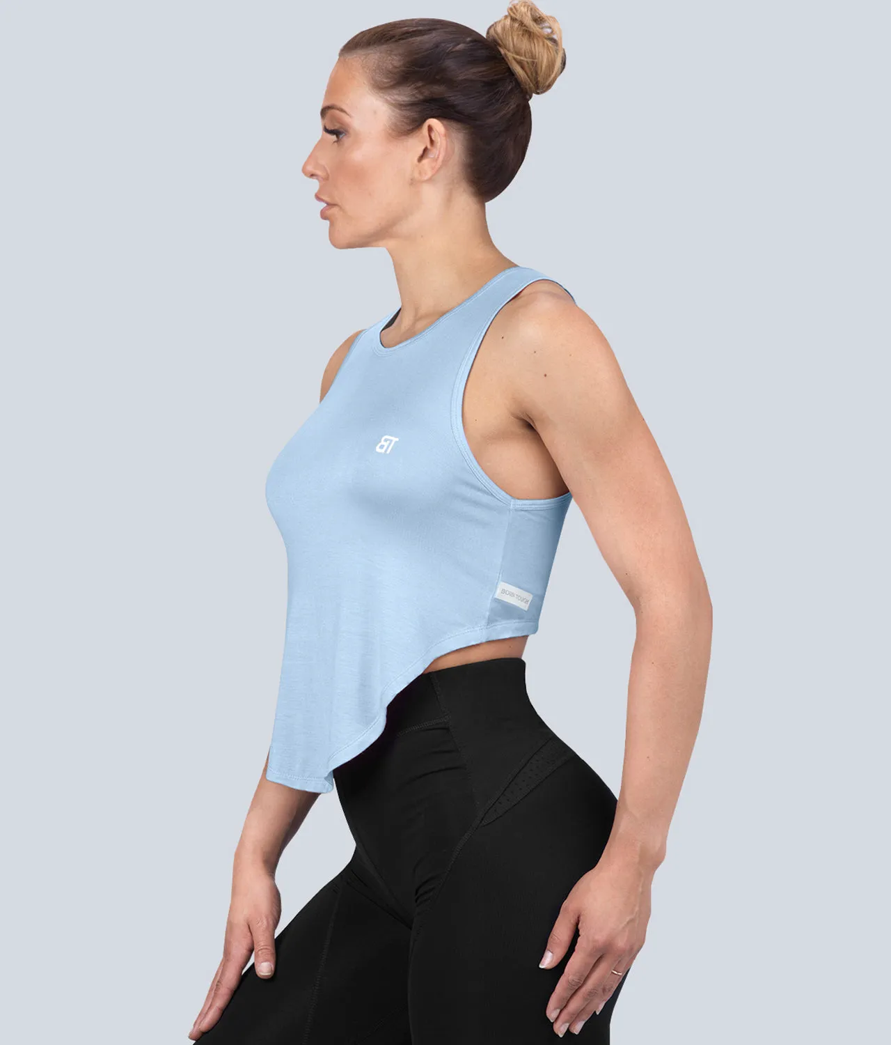 Born Tough Women High Altitude Sheer Tank Top Blue