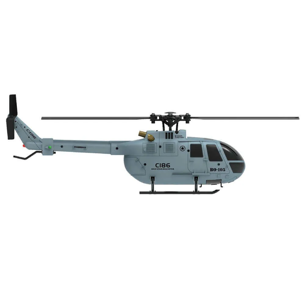 C186 2.4G RC Helicopter - 4 Propellers, 6-Axis Gyroscope, Air Pressure Height Stabilization