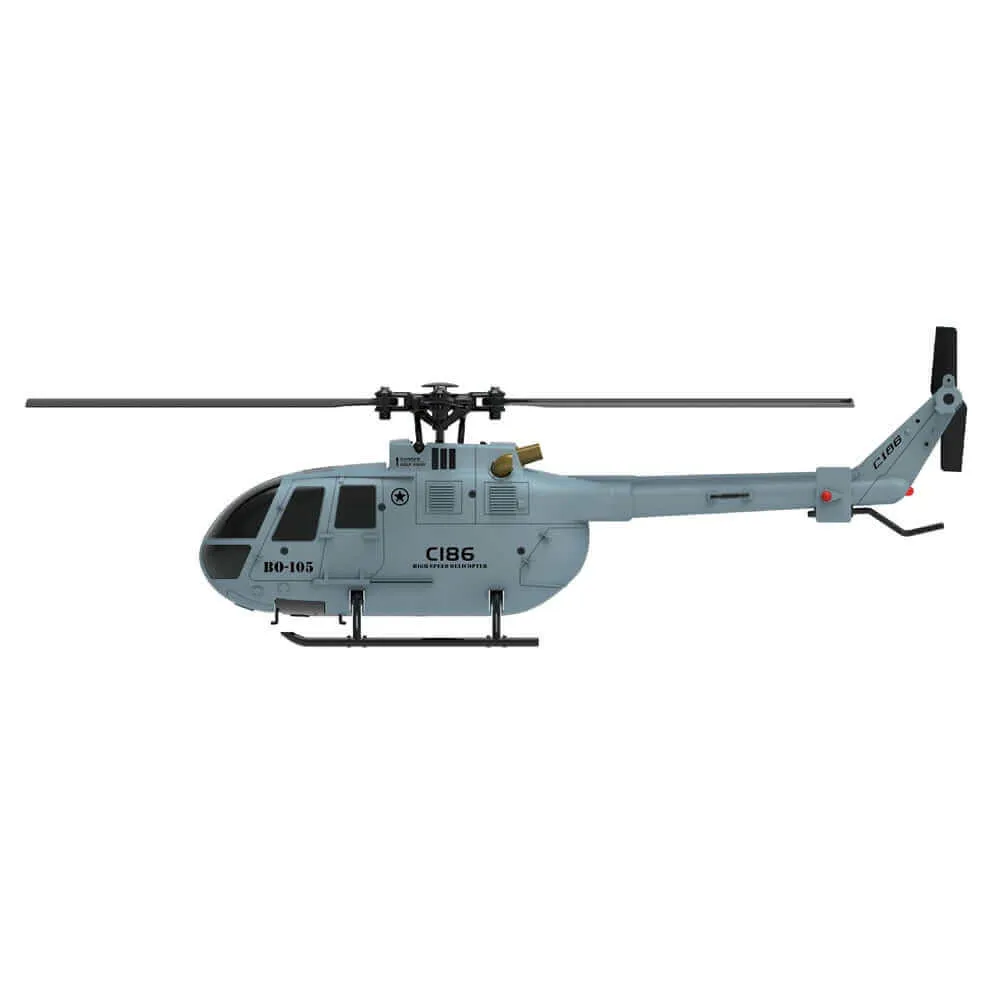 C186 2.4G RC Helicopter - 4 Propellers, 6-Axis Gyroscope, Air Pressure Height Stabilization