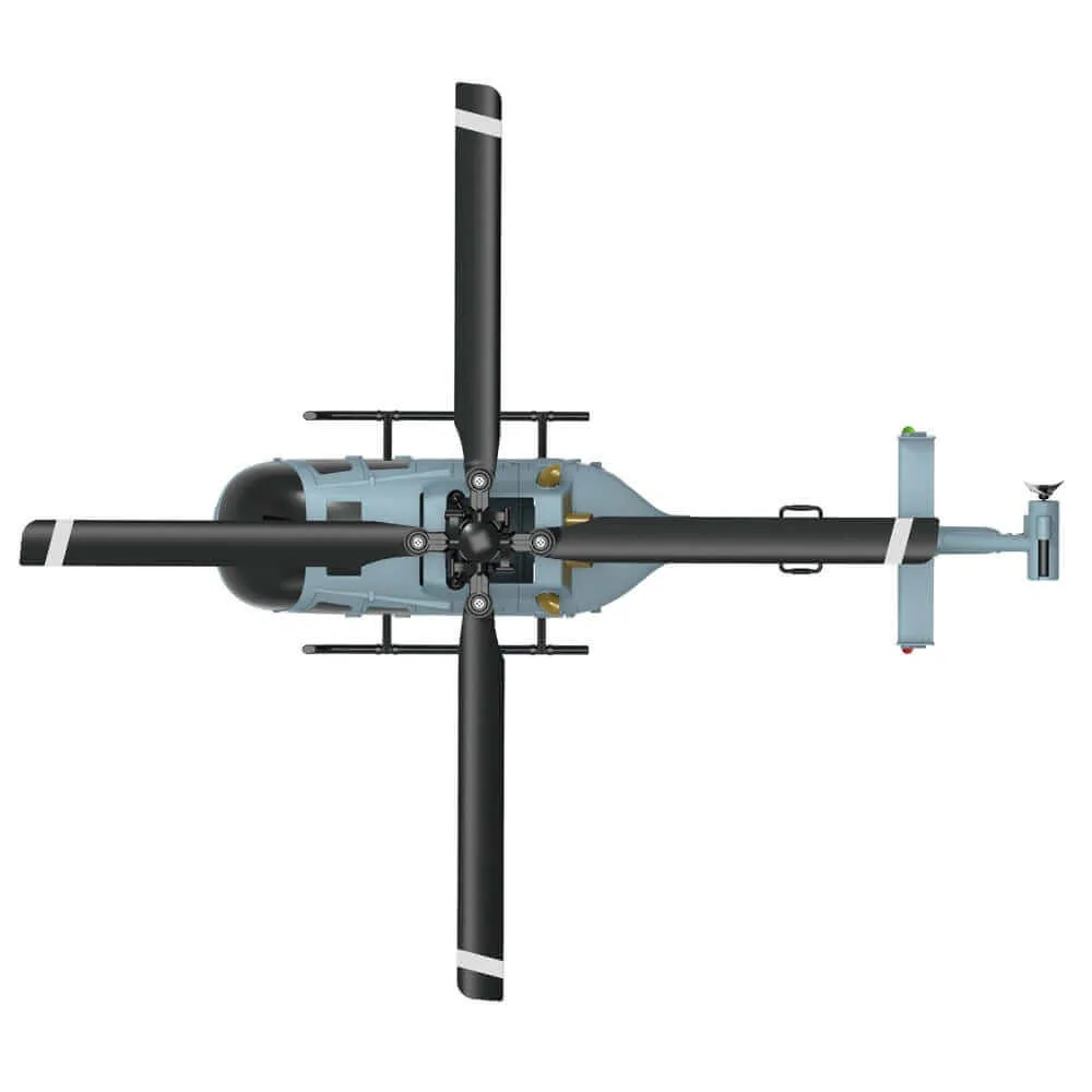 C186 2.4G RC Helicopter - 4 Propellers, 6-Axis Gyroscope, Air Pressure Height Stabilization