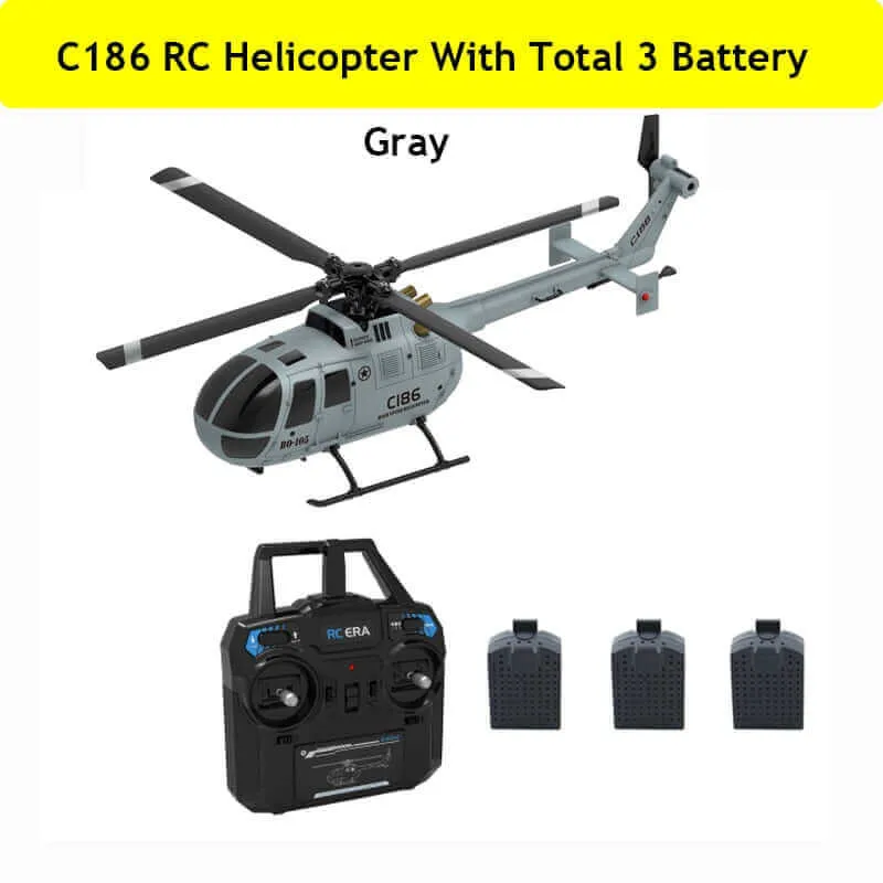 C186 2.4G RC Helicopter - 4 Propellers, 6-Axis Gyroscope, Air Pressure Height Stabilization