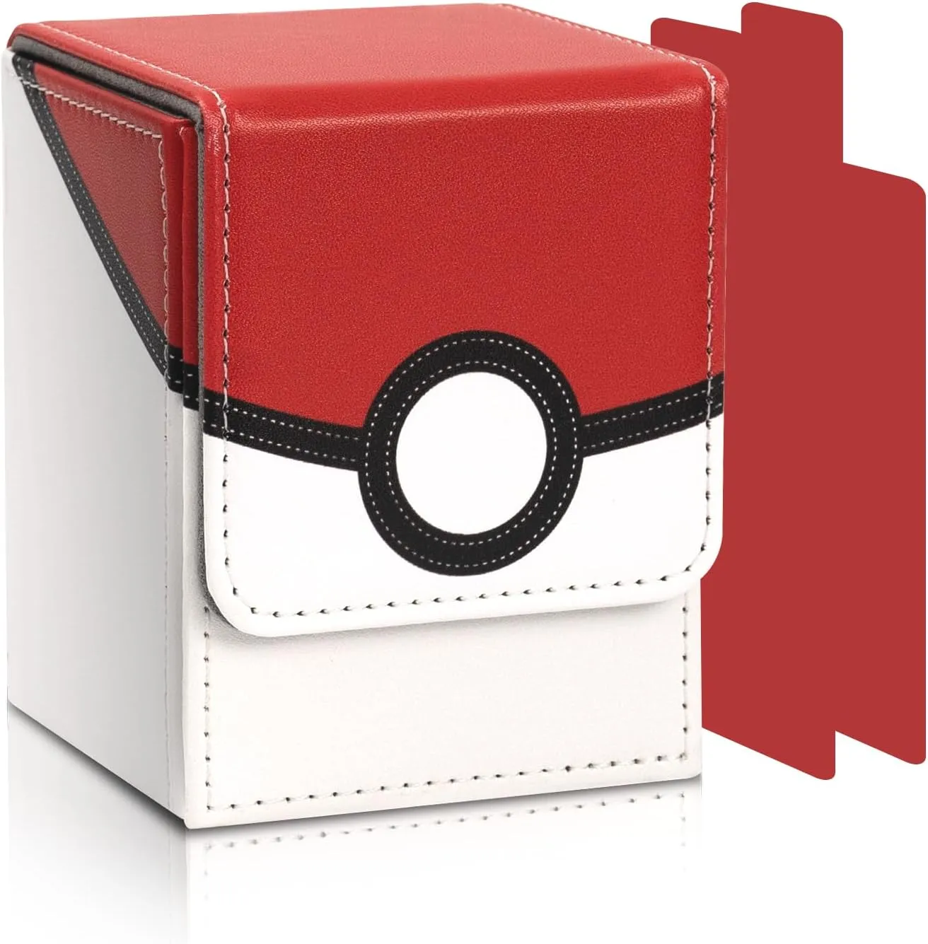 Collectible Trading Card Cases, Card Deck Box Storage Box Case Magnetic Deck Box Card Holder Can hold around 100 cards (Black-Yellow-White)