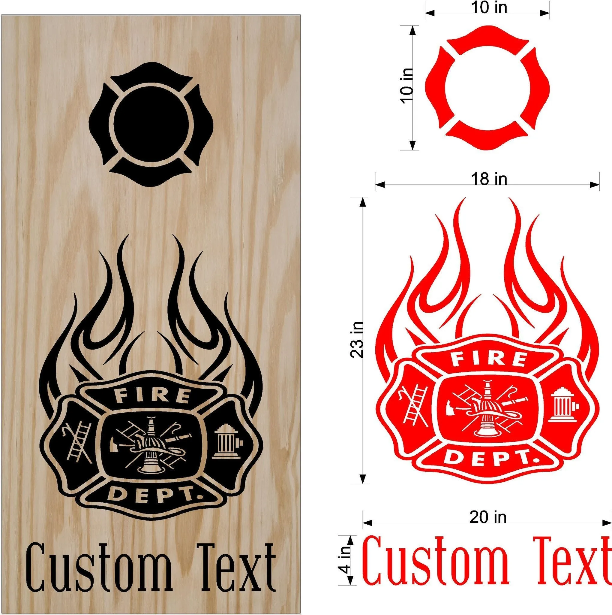 Cornhole Boards Decals Fire Firemen Fire Fighter Sticker 17