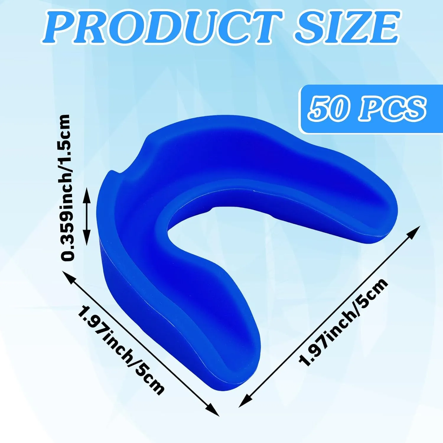 Frienda 50 Pcs Football Mouth Guards Bulk Youth Football Mouthpiece Sport Athletic Mouthguard Gum Teeth Guard for Hockey Karate Basketball Boxing Basketball Rugby