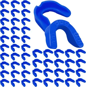 Frienda 50 Pcs Football Mouth Guards Bulk Youth Football Mouthpiece Sport Athletic Mouthguard Gum Teeth Guard for Hockey Karate Basketball Boxing Basketball Rugby