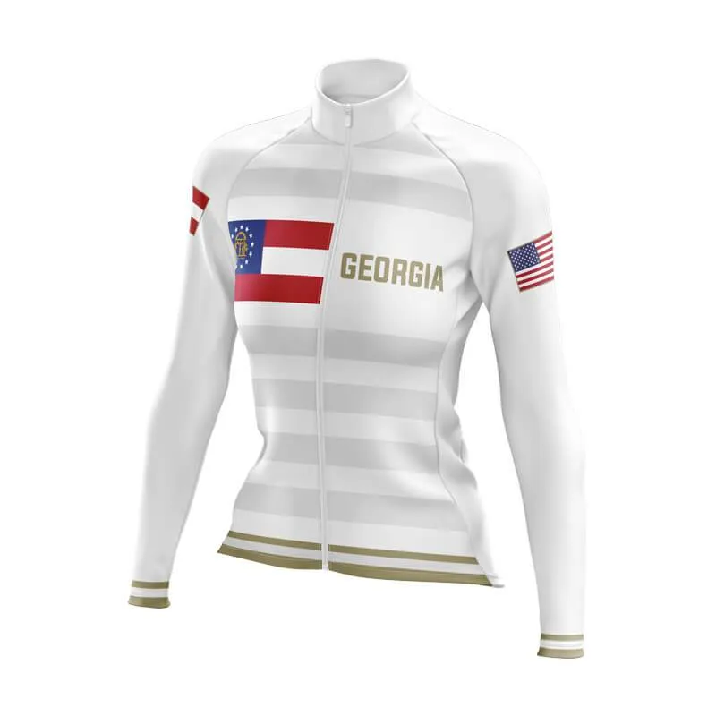 Georgia BB White Signature Long Sleeve Club Jersey