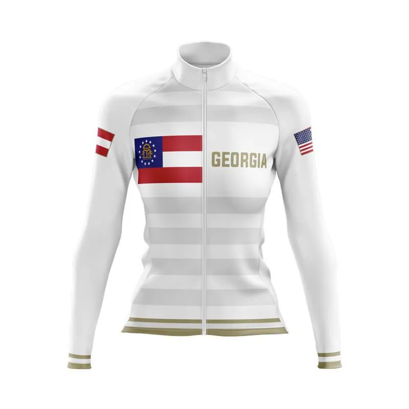 Georgia BB White Signature Long Sleeve Club Jersey