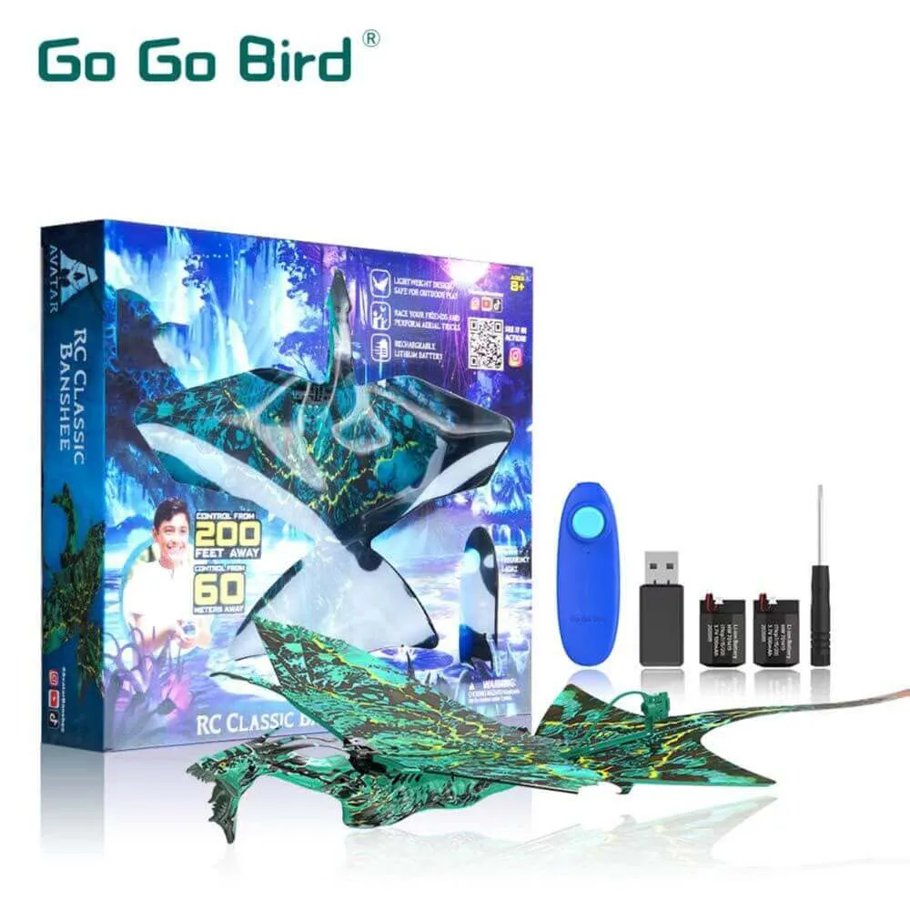 Go Go Bird - Remote Control Flying Dragon Toy with Smart Bionic Wings