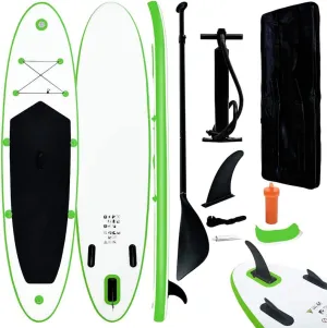 Inflatable Stand Up Paddleboard Set Green and White11,2KG