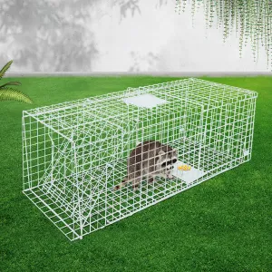 Large Humane Animal Trap Cage, Collapsible, Galvanised | Gardeon