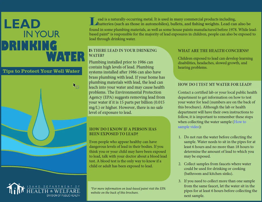 Lead In Your Drinking Water - Print Version