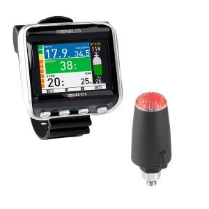Mares Genius Computer Black/Black with LED Tank Module