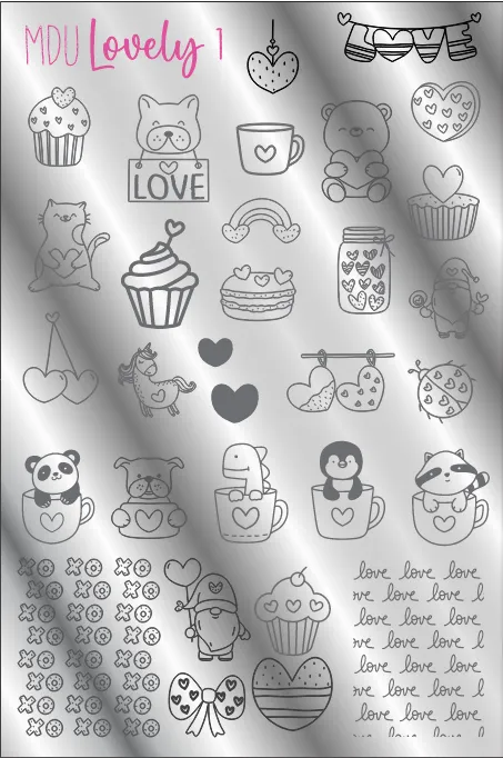 MDU LOVELY 1 stamping plate
