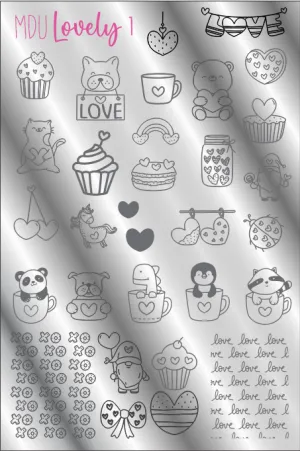 MDU LOVELY 1 stamping plate