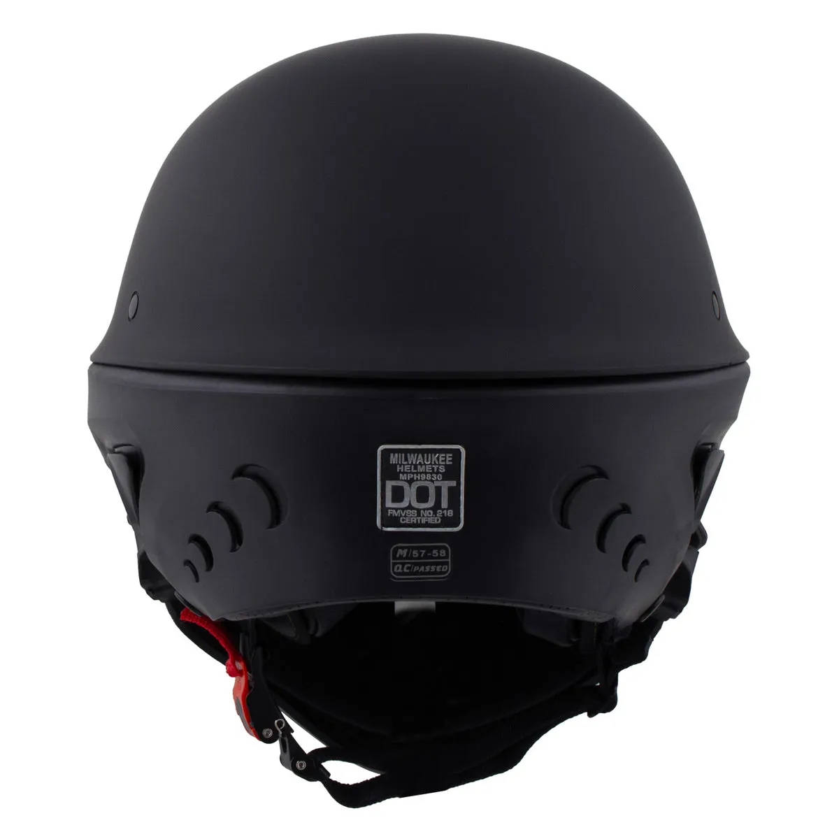 Milwaukee Helmets MPH9830DOT 'Rascal' 3/4 Open Face Flat Black 2 in 1