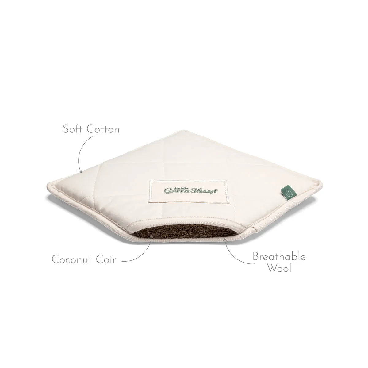Organic Knitted Moses Basket Set inc Natural mattress - New Edition