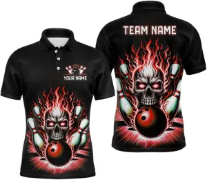 Personalized Bowling Shirts, Customized Bowlings Jersey, Black and Bowlings Polo, 1/4 Zip Shirt