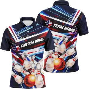 Personalized Bowling Shirts, Customized Bowlings Jersey, Black and Bowlings Polo, 1/4 Zip Shirt