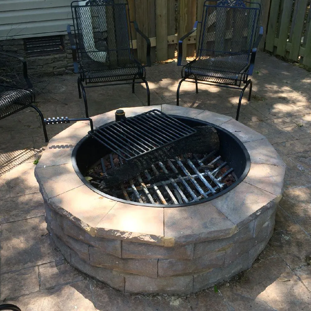 Scratch and Dent, 24" Steel Camp Fire Ring & Outdoor Cooking Grate