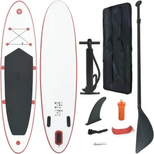 SKM Stand Up Paddle Board Set SUP Surfboard Inflatable Red and White-2203