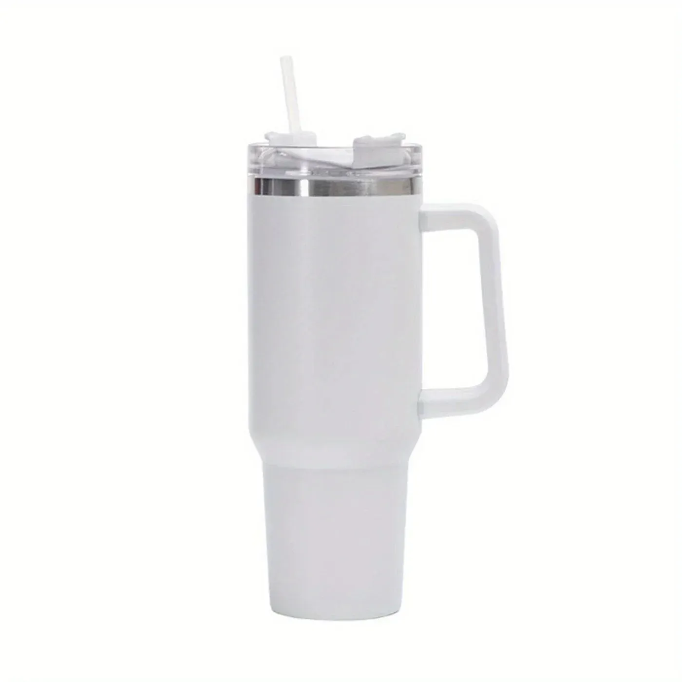 Stainless Steel Cup with Handle and Lid Straw