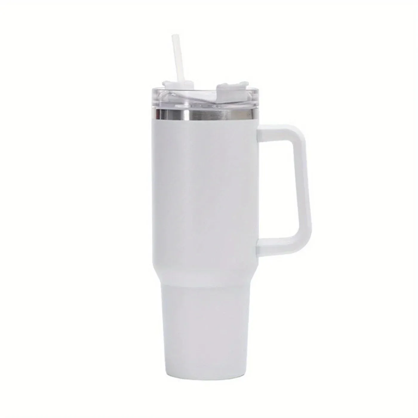 Stainless Steel Cup with Handle and Lid Straw