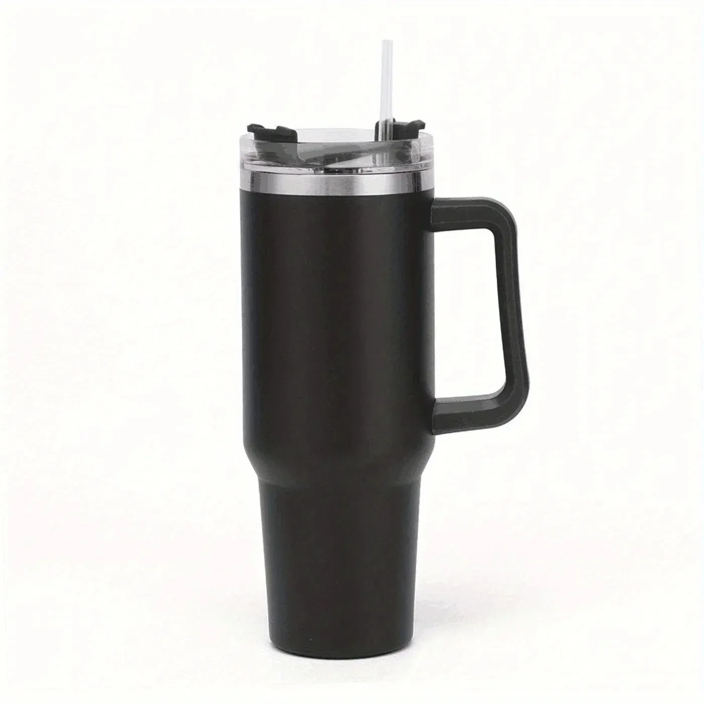 Stainless Steel Cup with Handle and Lid Straw