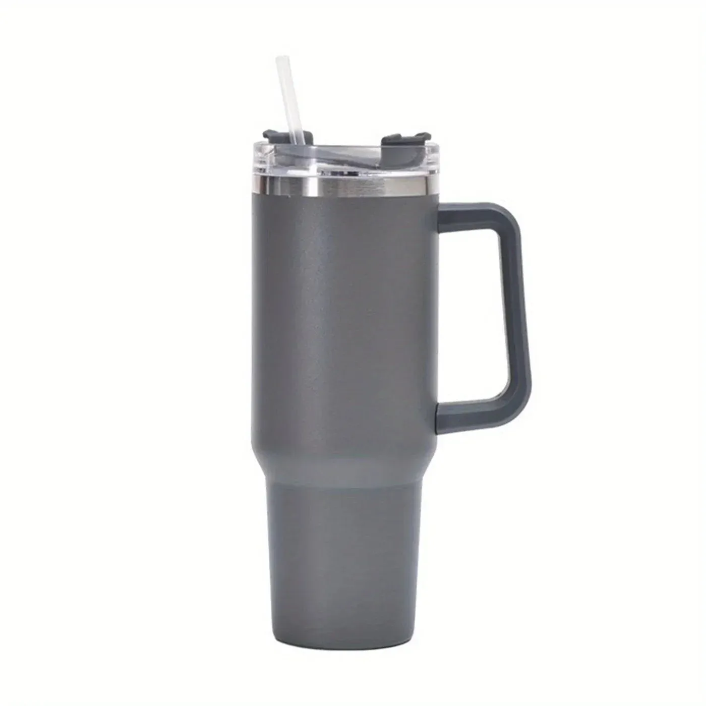 Stainless Steel Cup with Handle and Lid Straw