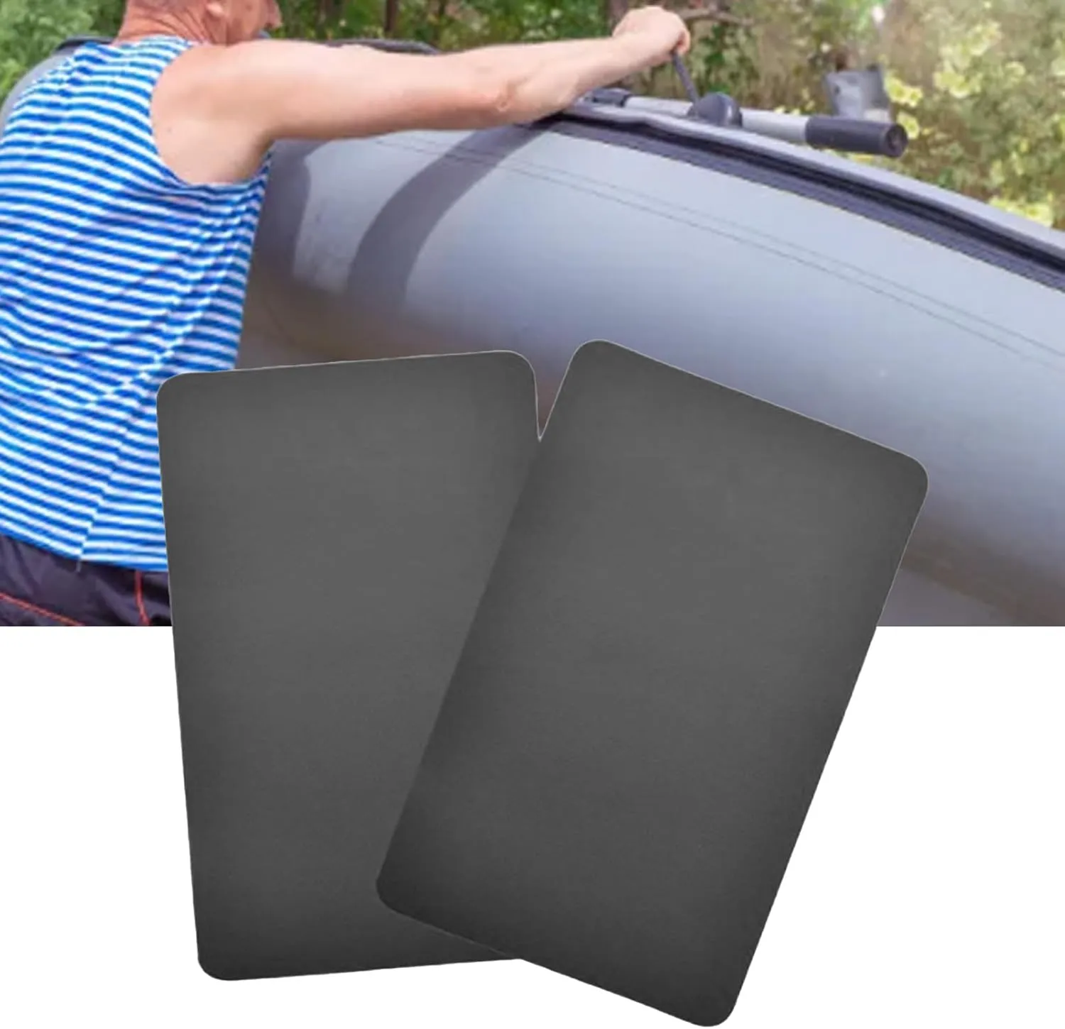 SYH&AQYE 2pcs Inflatable Boat Repair Kit, PVC Repair Patches Kit Set for Inflatable Raft Boat Canoe Kayak