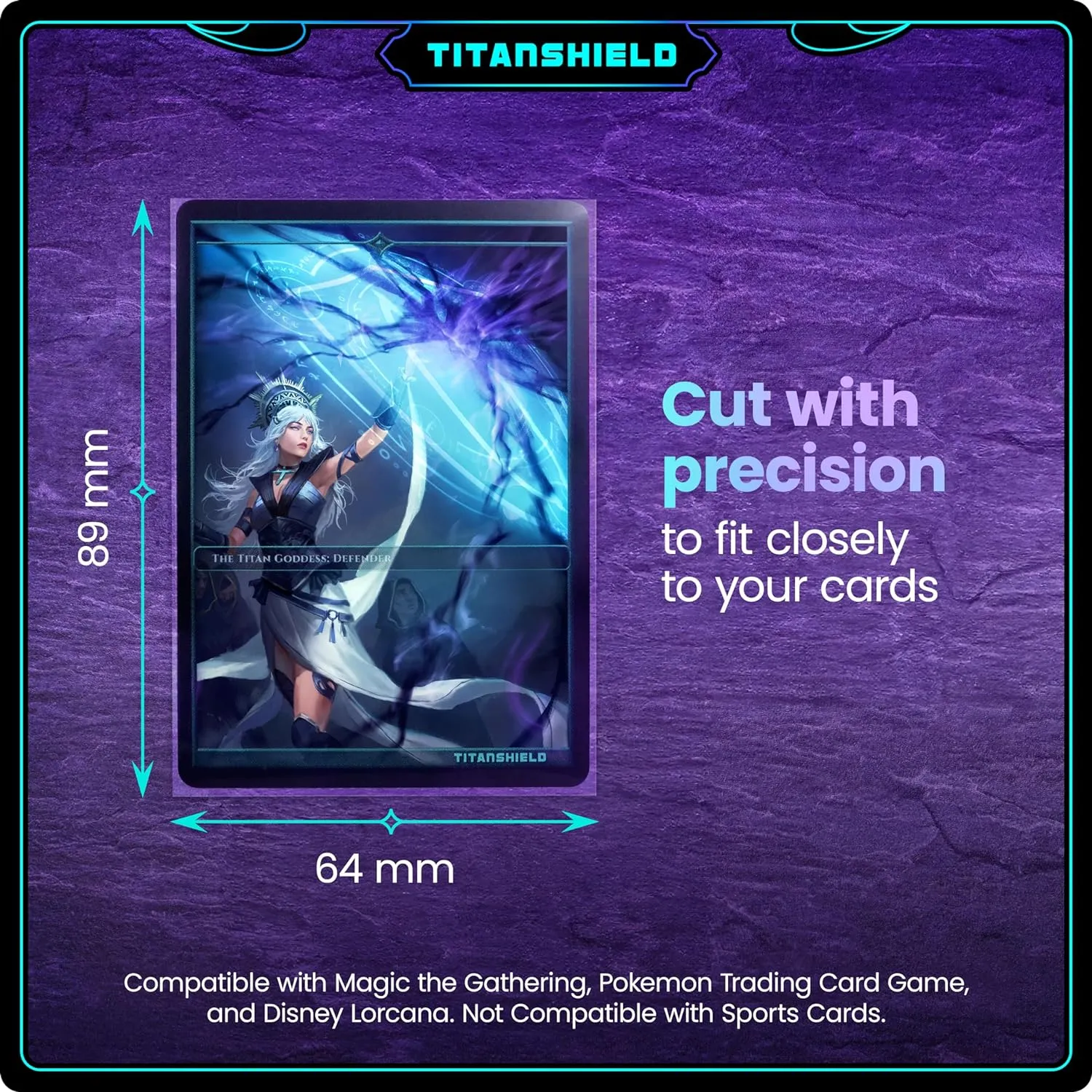 TitanShield 400 Premium 60-Microns Ultra Clear Standard Size Perfect Exact Fit Inner Card Sleeves. Perfect for Double-sleeving and Compatible with Pokemon Cards MTG Magic The Gathering Lorcana