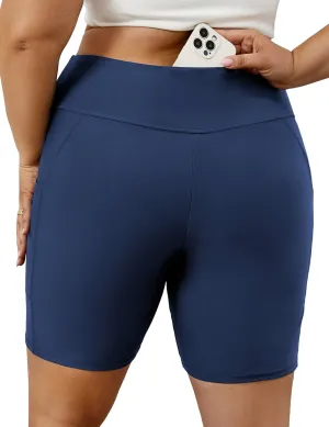 Tournesol Women's Plus Size Swim Shorts High Waisted Bathing Suit Bottoms Swimsuit Tankini Board Shorts Bikini with Pocket