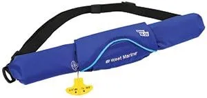 Ultra-Slim Manual Inflatable Life Jacket Belt Pack, Blue